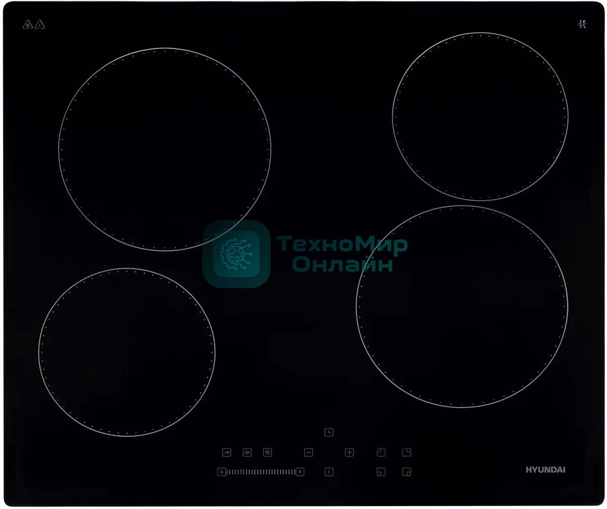 Электрическая варочная панель Hyundai HHE 6451 BG Hi-Light, независимая, черный