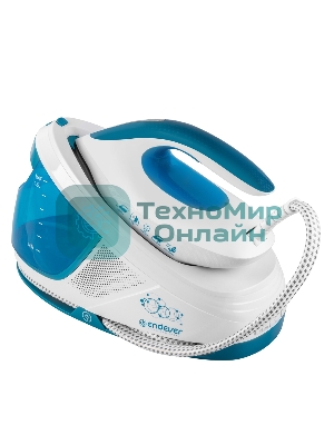Парогенератор электрический ENDEVER Delta-450, белый/голубой, мощность 2800 Вт, подача пара 150 г/мин, макс. пар удар до 400 г/мин, 2 шт/уп