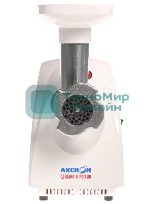 Мясорубка электрическая Аксион М32.01 белый, 1500 Вт, 1.7 кг/мин, защита от перегрузки, насадки - 4