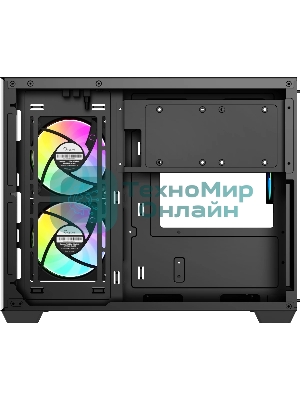 Корпус Ocypus Gamma C54 BK ARGB, Mini-Tower, чёрный, 3 x 120 мм