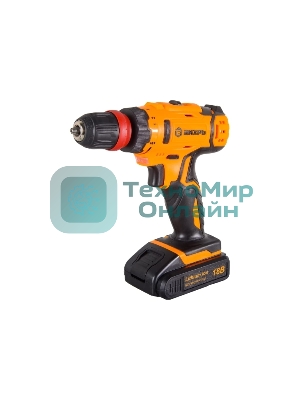 Дрель-шуруповерт Вихрь ДА-18Л-2КC, 18 В, 2 Ач, 45 Нм, щеточный