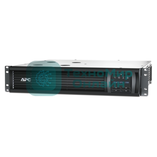 Источник бесперебойного питания APC Smart-UPS 1500VA/1000W, RM 2U, Line-Interactive, LCD, Out: 220-240V 4xC13 (2-Switched), SmartSlot, USB, SmartConnect, черный, 1 year warranty (REP: SMT1500RMI2U)