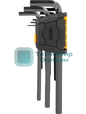 Набор шестигранных ключей Deli DL231209H Материал: CR-V. Спецификация: 1,5,2,2,5,3,4,5,6,8,10мм.