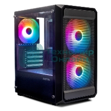 Компьютерный корпус XASTRA A303M 3FRGb Black mATX/Mesh/ tempered glass/2x140мм + 1x120мм FRGb fans/ A303M-2FC14F-1FC12F
