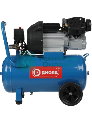 Компрессор поршневой Диолд КМП-2300/50 масляный 369л/мин 50л 2300Вт синий