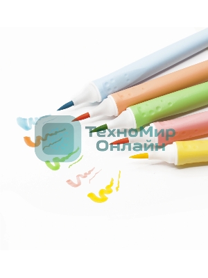 Фломастеры Silwerhof Create 13мм 146мм кисть, вентилируемый колпачок, 10 цветов, пакет с европодвесом