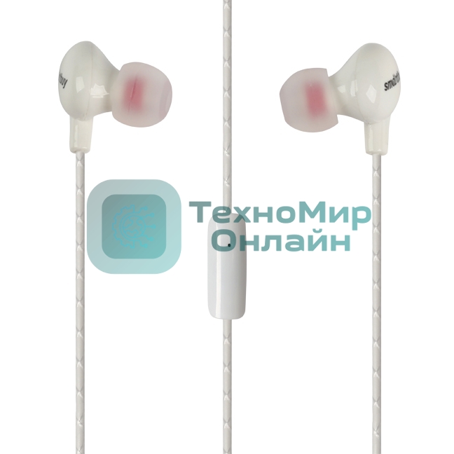 Проводные наушники Smartbuy Orb SBH-750 белый, внутриканальные, Jack 3.5 мм