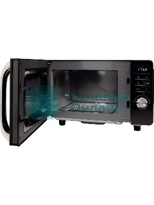 Микроволновая печь Gorenje MO20S4BC черный, 20 л, 700 Вт, переключатели - кнопки, поворотный механизм