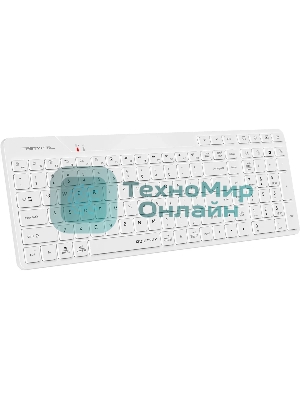 Клавиатура A4Tech Fstyler FBK27C AS белый USB беспроводная BT/Radio slim Multimedia (FBK27C AS)