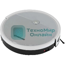 Робот-пылесос Starwind SRV4570 серебристый/белый, 15 Вт, 2000 мА·ч Li-Ion, уборка влажная/сухая, пылесборник контейнер 0.3 л