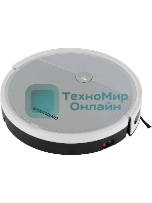 Робот-пылесос Starwind SRV4570 серебристый/белый, 15 Вт, 2000 мА·ч Li-Ion, уборка влажная/сухая, пылесборник контейнер 0.3 л
