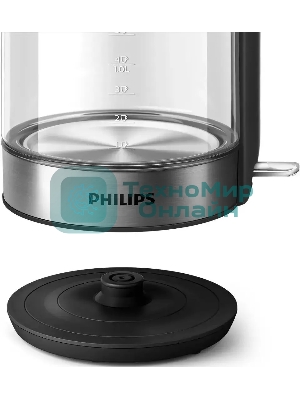 Чайник электрический Philips HD9339/80 1.7 л, 2200 Вт, прозрачный (корпус: стекло)