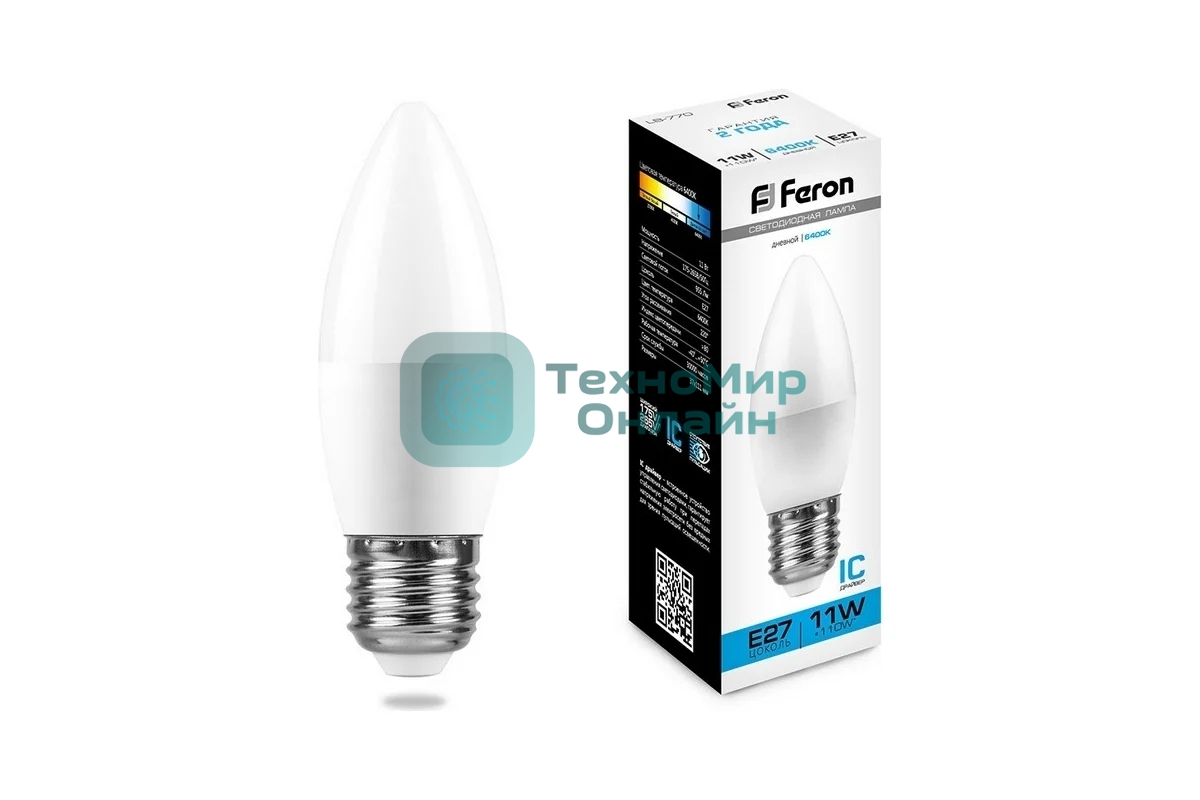 Лампа светодиодная Feron LB-770 11W 230V E27 6400K