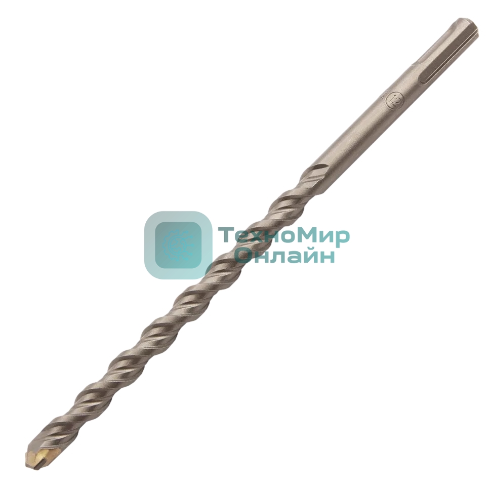 Бур по бетону Denzel двойная спираль, Cobalt W-tip, 12x210 мм, SDS PLUS