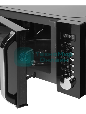 Микроволновая печь Haier HMB-DG208BA черный, 20 л, 800 Вт, переключатели - кнопки, поворотный механизм