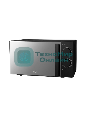 Микроволновая печь BQ MWO-20013SM черный, 20 л, 800 Вт, переключатели - поворотный механизм