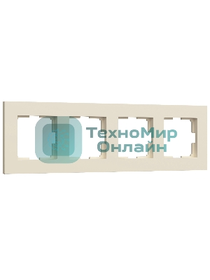 Рамка на 4 поста WERKEL Slab (айвори софт) W0042962