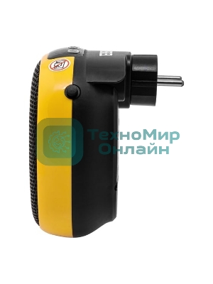 Тепловентилятор керамический Denzel DTFC-700 портативный, черный/желтый, 700 Вт, 10 м2, цифровой термостат