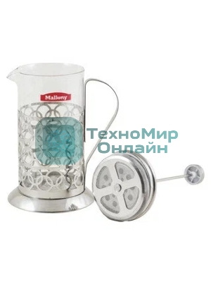 Френч-пресс MALLONY OLIMPIA,1000 мл, из жаропрочного стекла, в корп из нерж ст, T046-1000ML (950093)