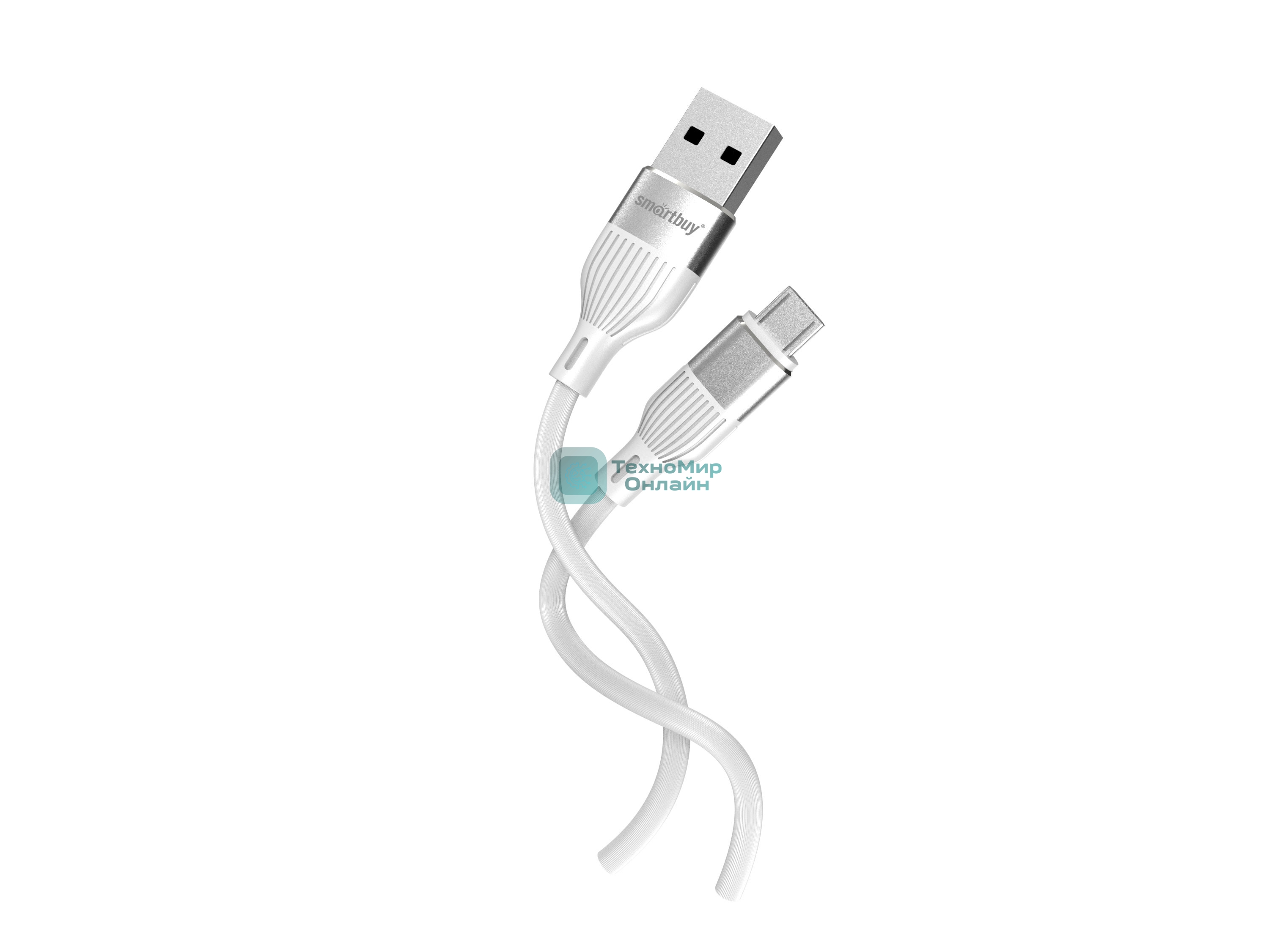 Кабель Smartbuy (iK-12-S72w) S72 MicroUSB белый, 2.4 А, сил., 1м