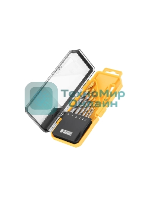 Набор сверл по металлу Denzel 2-8мм, Р6М5-TiN, Golden Tip, 6 шт 723000