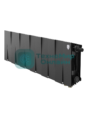 Радиатор биметаллический Royal Thermo PianoForte 200 черный VR80- 12 секц.