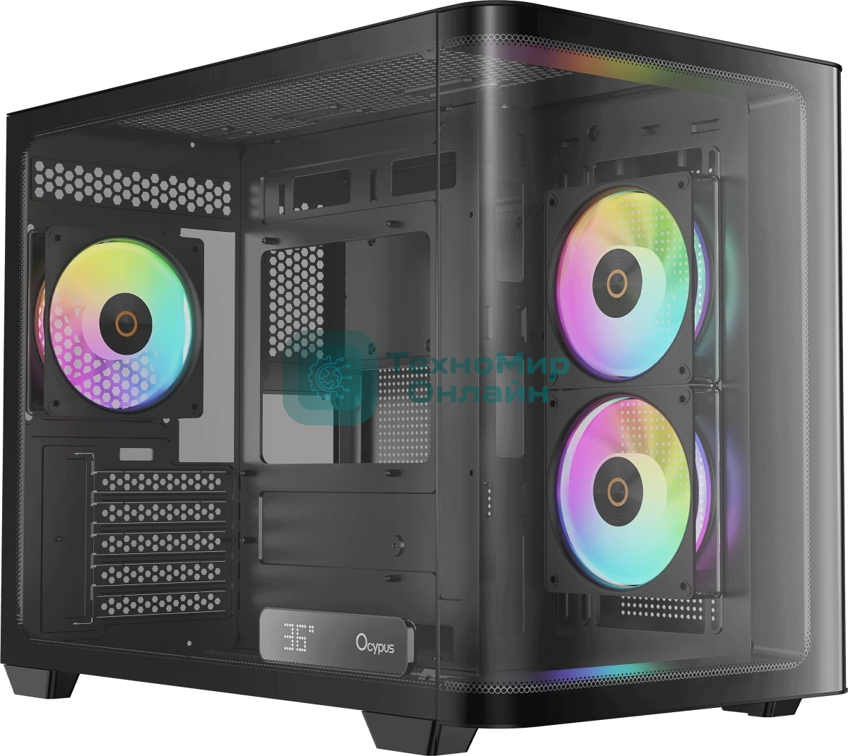 Компьютерный корпус Ocypus Iota C50 BK Curve ARGB Digital mATX без БП (Iota-C50-BKD300CD-GL)