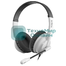 Гарнитура A4Tech HU-10 чёрный/белый, проводная