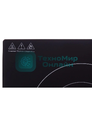 Плита настольная электрическая Hyundai HYC-0102 серебристый/черный стеклокерамика