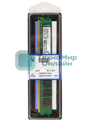 Оперативная память Kingston ValueRAM, DDR3, 4GB (1x4GB), 1600MHz, CL11, DIMM