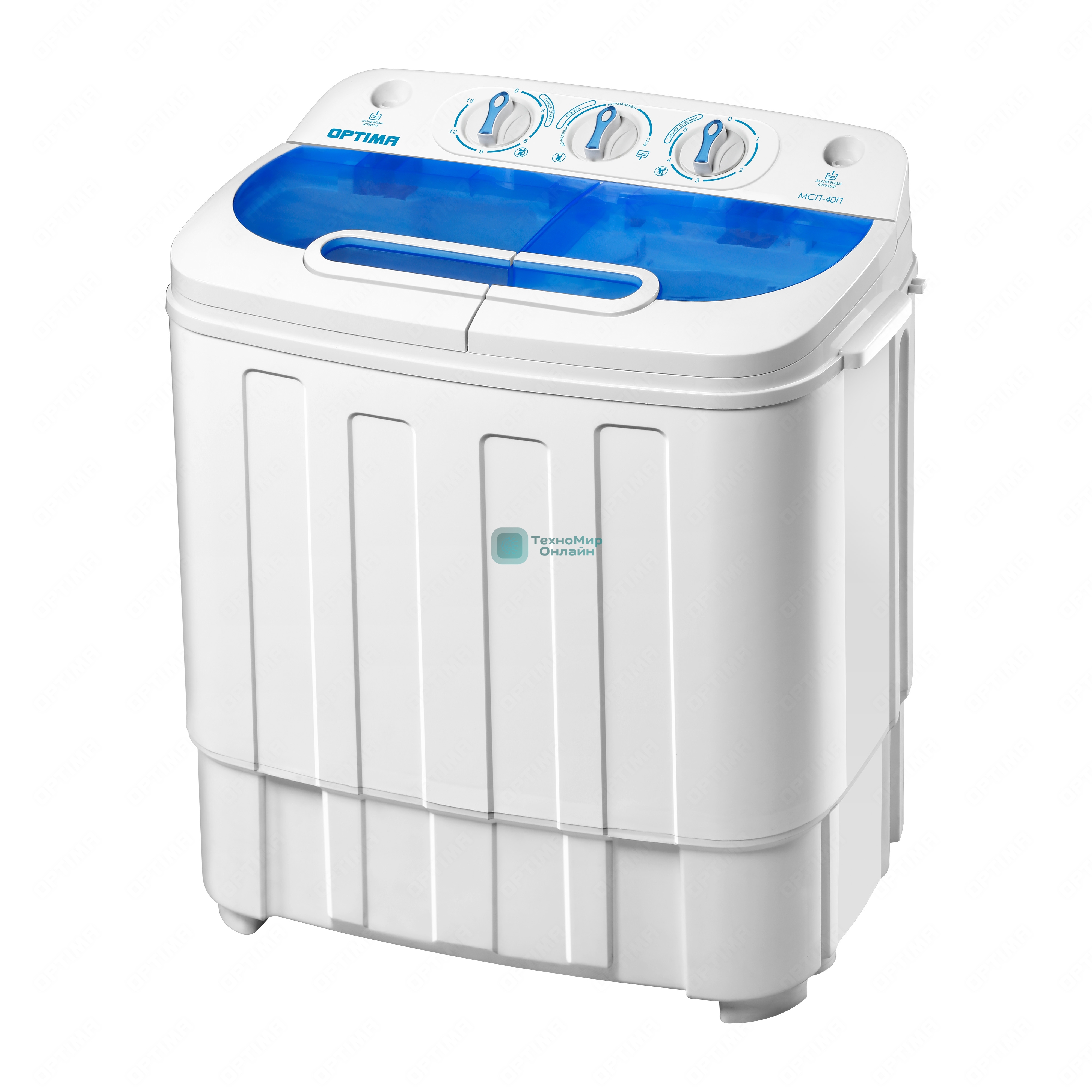 Стиральная машина OPTIMA МСП-40П белая, загрузка вертикальная 4кг, 1350 об/мин., класс: A