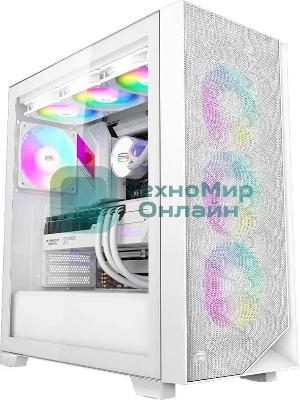 Компьютерный корпус PcCooler C3D510 WH ARGb белый без БП ATX 3x120мм 2xUSB3.0 1xUSB3.1 audio bott PSU