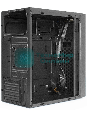 Компьютерный корпус Minitower ExeGate BAA-113-UNS350 (mATX, БП UNS350 с вент. 12см, 2*USB, аудио, черный)