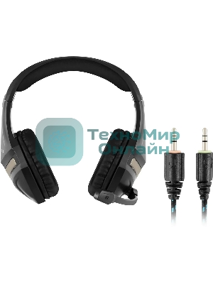 Гарнитура Oklick HS-L370G чёрный, проводная, 3.5 мм