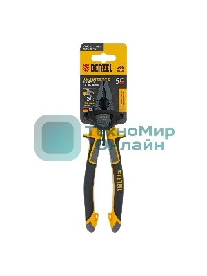 Плоскогубцы комбинированные Denzel 205 мм, трехкомпонентные рукоятки