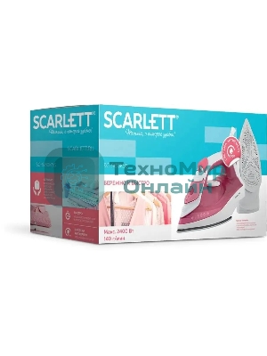 Утюг Scarlett SC-SI30K56 розовый, 2400; Световой индикатор работы: Да; Регулируемый пар до г/мин: 35; Паровой удар до г/мин: 140; Резервуар для воды, мл: 280; Функция разбрызгивания воды: Да; Терморегулятор: Да; Вертикальное отпаривание: Да; Регулировка степени отпаривания: Да; Покрытие подошвы: Керамическая подошва KeramoPro; Самоочистка: Да; Система защиты от накипи ANTI-CALC: Да; Функция автоотключения AUTO-SHUT OFF: Да; Размер утюга Ш*В*Г, мм: 289*120*140; Шарнирное крепление шнура: Да; Длина электрошнура, м: 1.8; Цвет шнура: В цвет корпуса;