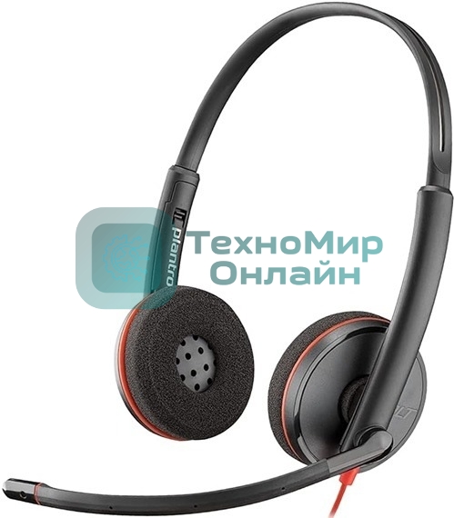 Гарнитура Plantronics Blackwire 3225 чёрный, проводная, USB/3.5 мм