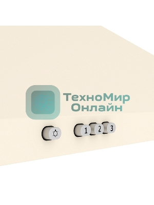 Вытяжка каминная Elikor Вента 90П-650-К3Д топленое молоко, 90 см, 650 куб. м/ч, 60 дБ