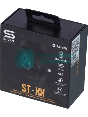 Наушники TWS SOUL ST-XX матовый черный, внутриканальные, Bluetooth
