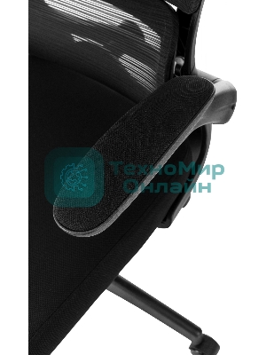 Кресло руководителя Бюрократ Sigma 1 черный сетка/ткань крестов. пластик