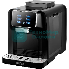 Кофемашина автоматическая Kitfort КТ-7424 черный, исп. кофе - зерновой, 1,5 л, 1480 Вт, 19 Бар