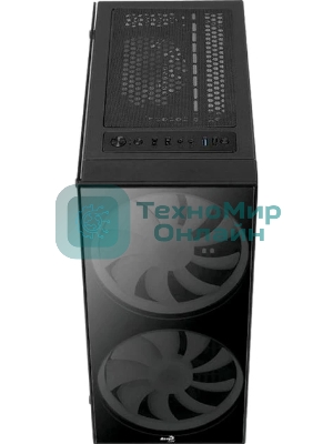 Компьютерный корпус Aerocool/Formula Python (3xUSB, 2xAudio, 0.5 мм,2x200 мм FAN, прозрачная стенка-закаленное стекло, ATX, без БП)