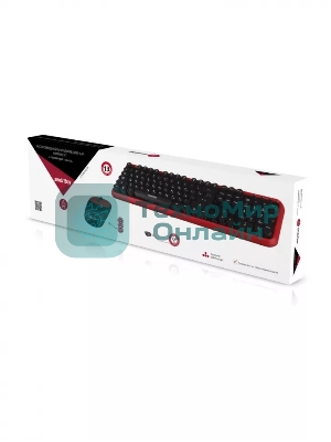 Комплект клавиатура+мышь Smartbuy 620382AG-RK беспроводной, USB, 1600 DPI, чёрно-красный