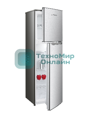 Холодильник SNOWCAP RDD-170 S серебристый двухкамерный 121/45л морозилка сверху