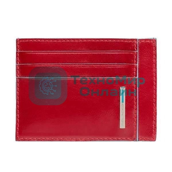 Чехол для кредитных карт Piquadro Blue Square PP2762B2R/R, натур.кожа, красный