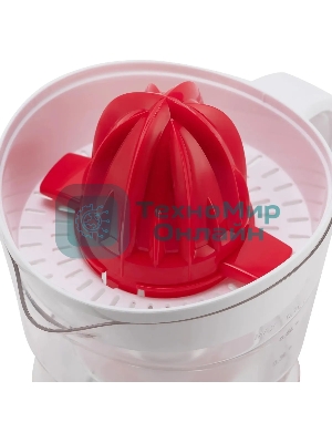 Соковыжималка Maxwell MW-1109(W) белый/красный, цитрусовая, 25 Вт, 700 мл, механическое