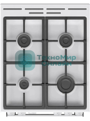 Плита газовая Gorenje GG5A11WF белый, конфорок 4 газовых, духовка 70 л, 50 см x 85 см x 59.4 см
