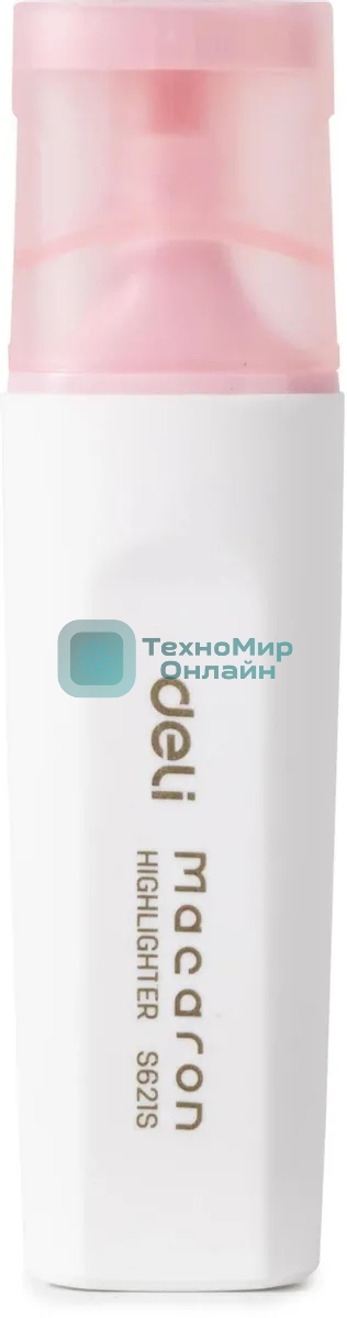 Текстовыделитель Deli ES621Spink Macaron, скошенный пишущий наконечник, 1-5мм, розовый