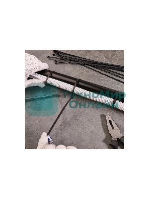 Хомут кабельный Rexant 4.8х350 нейл. черный (уп. 100 шт)