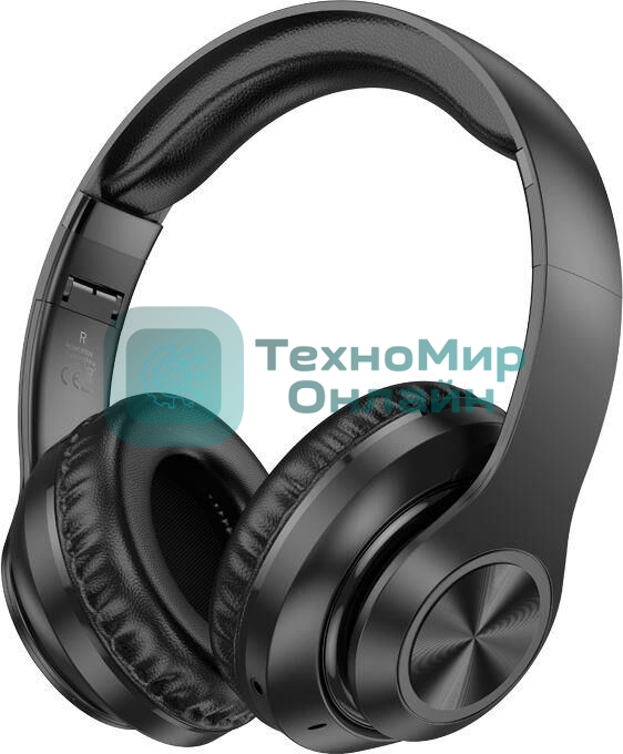 Беспроводные/проводные наушники Borofone BO24 черный, накладные, Bluetooth + проводной, складная конструкция, до 6 ч